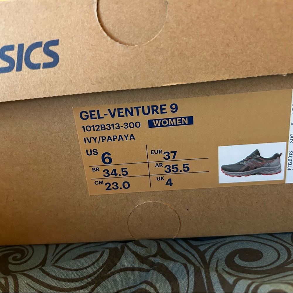 ASICS Women's Gel-Venture 9 Athletic Shoes - Ivy and Papaya - Picture 9 of 9